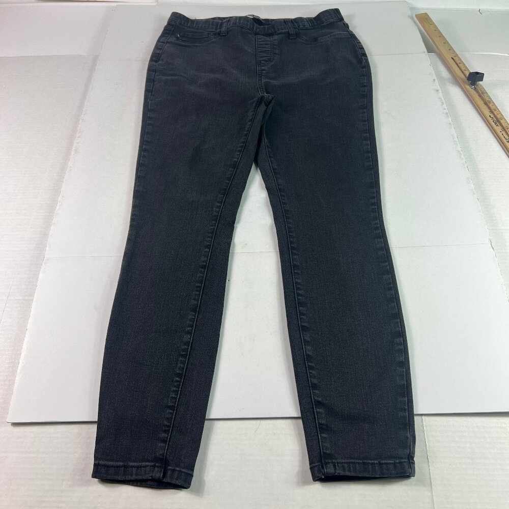 Judy Blue Jeans Women's 32x27* Skinny Pull On High Rise Crop Black Denim Tag 32